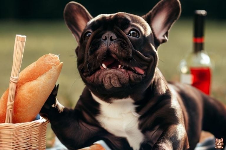 A French Bulldog socializing with other dogs