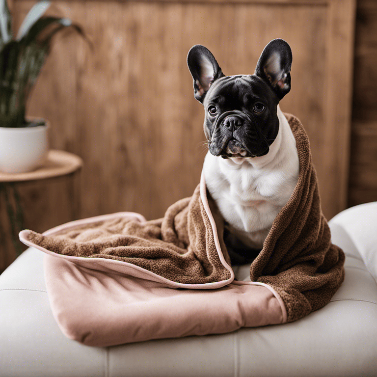 French bulldogs being groomed with the best brushes for their short coats.