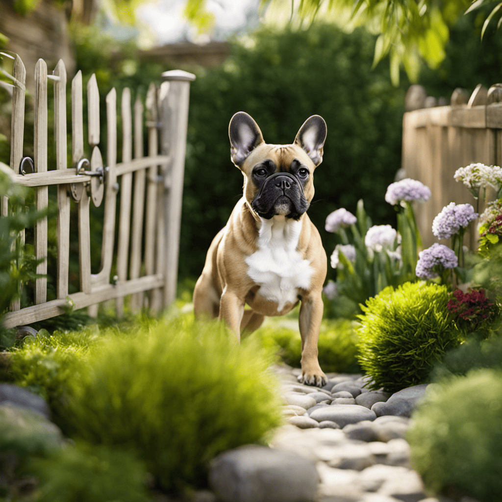  an inviting backyard scene, showcasing a well-fenced, obstacle-free space