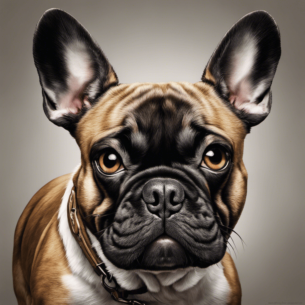 An image capturing a French Bulldog nervously pacing back and forth, with ears flat against its head, tail tucked between its legs, and wide, anxious eyes staring into the distance