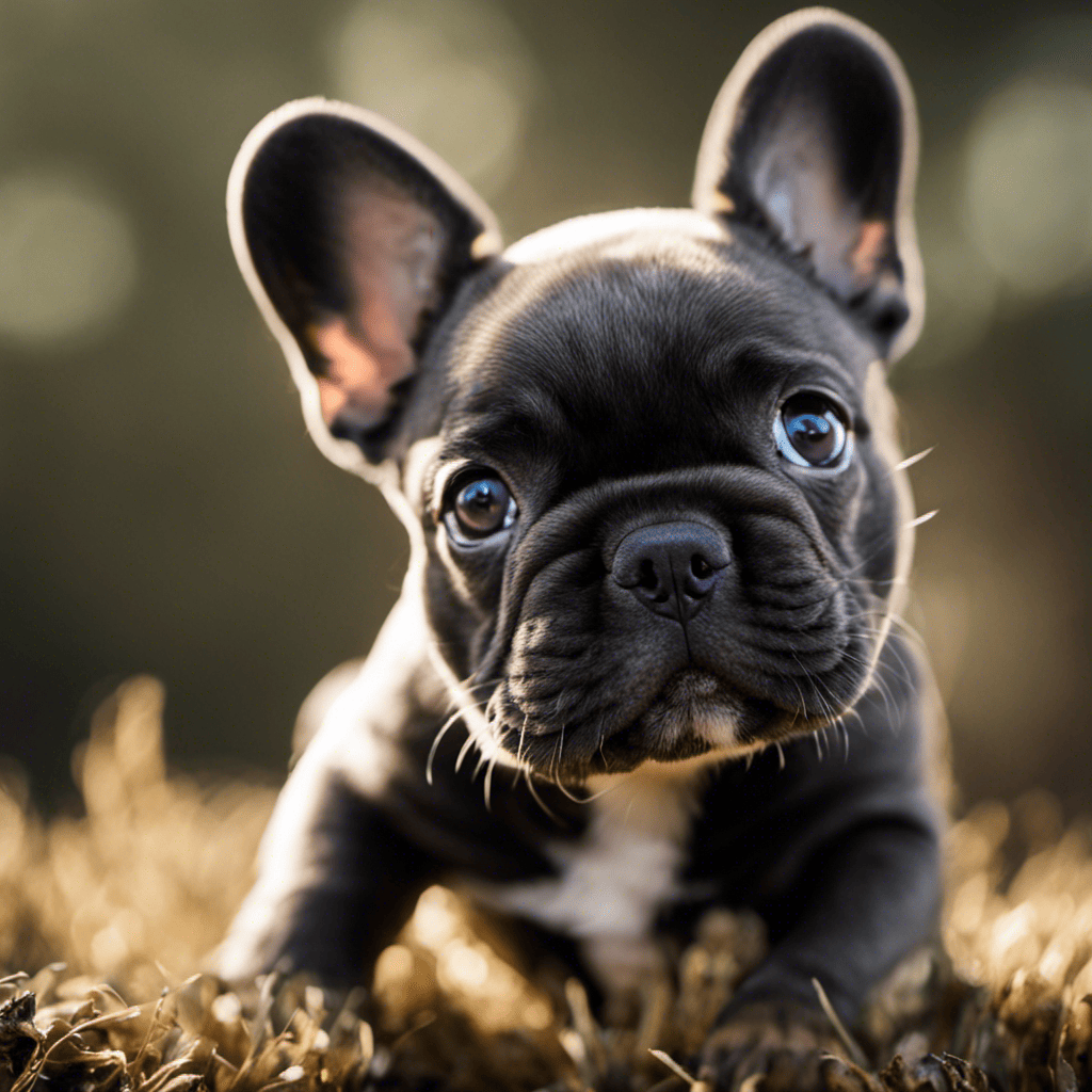 An image showcasing a diverse range of French Bulldog puppies, each with a different price tag, set against a backdrop of a budget calculator, highlighting the importance of considering affordability when searching for your perfect furry companion