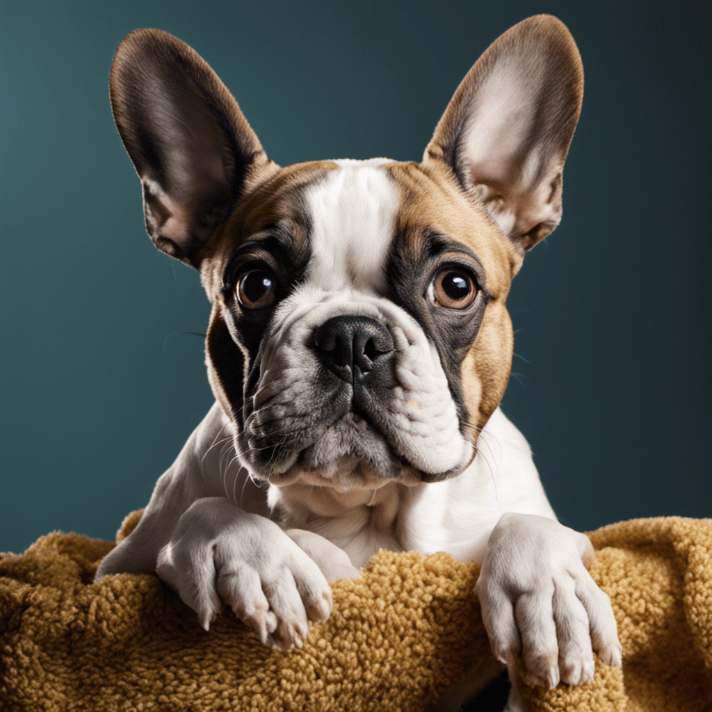 An image showcasing a French Bulldog with clean, dry ears