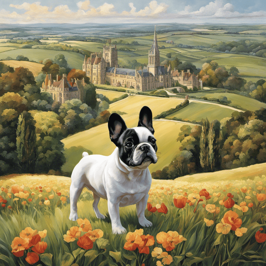 An image capturing the essence of the French Bulldog's journey from France to England