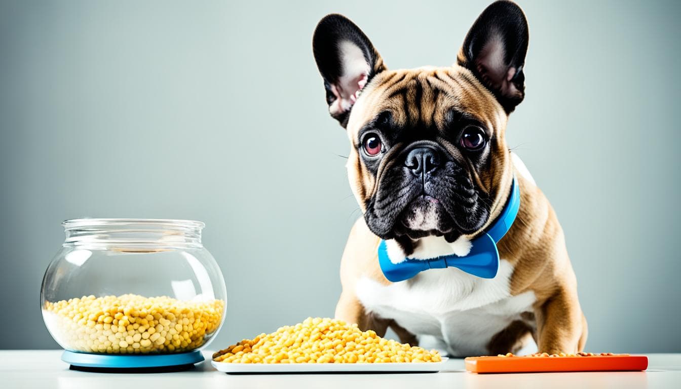 French Bulldog with Food