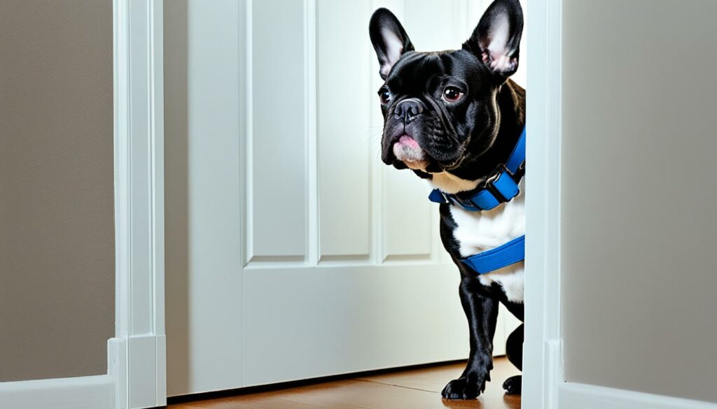 French Bulldog Door Dash training