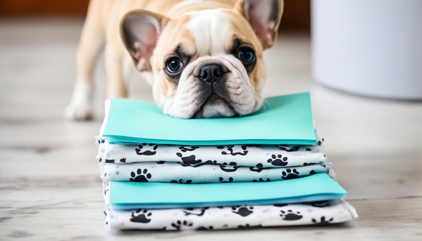 French Bulldog on a puppy pad