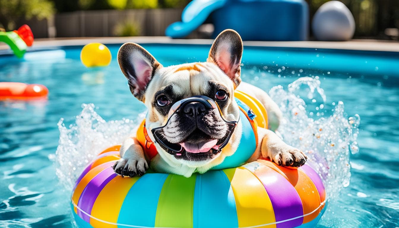 French Bulldog in a life jacket