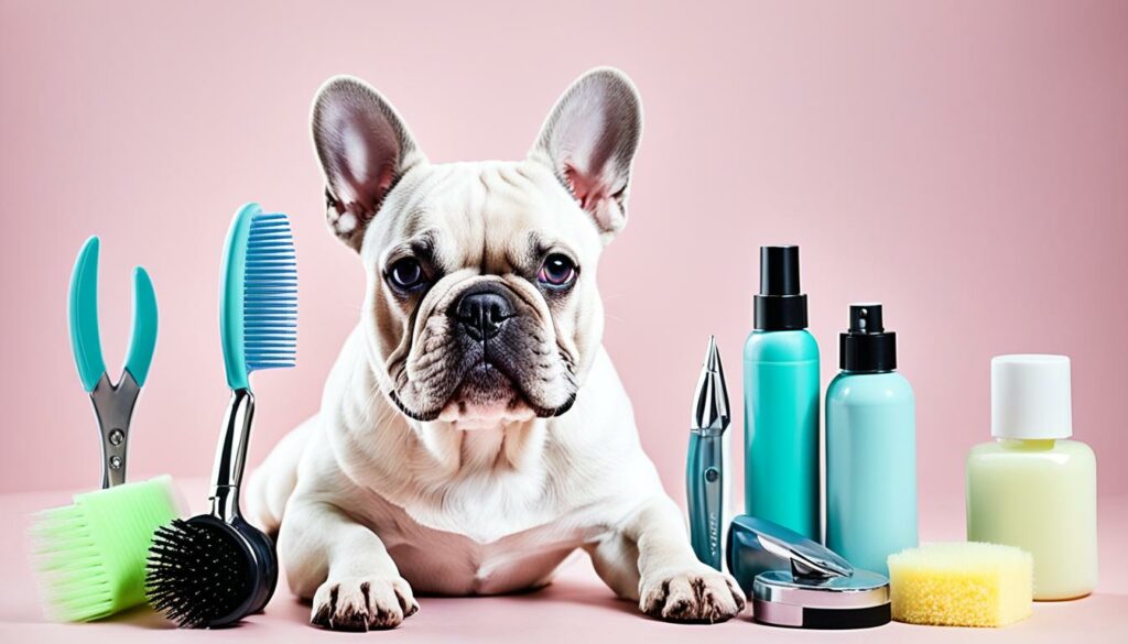 French Bulldog grooming tools