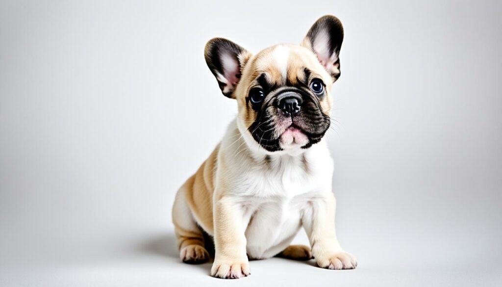 cute fluffy french bulldog puppy