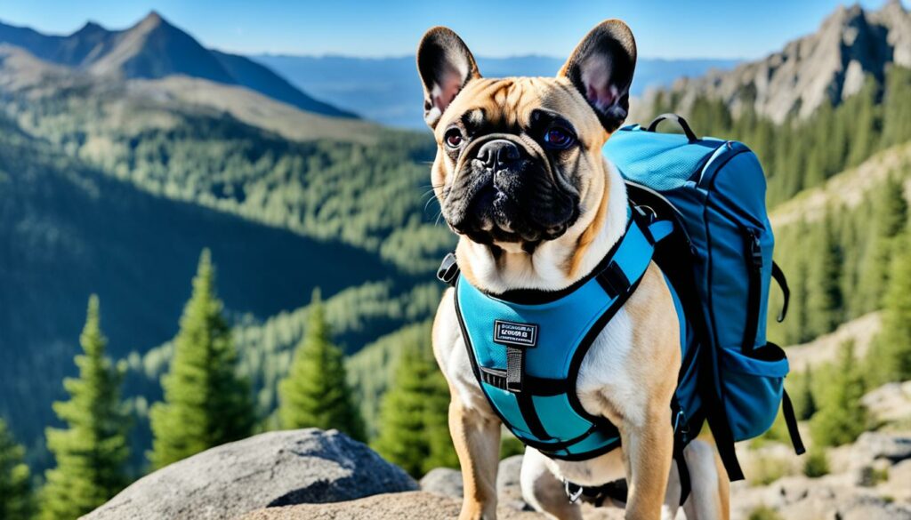 french bulldog hiking