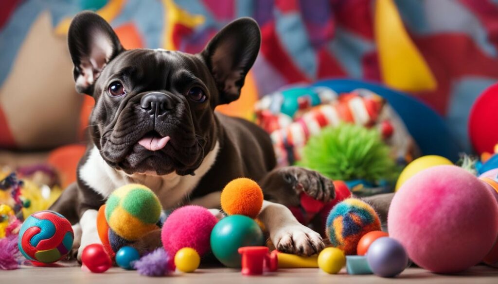 French Bulldog playing with toys - Ongoing Expenses of French Bulldog Ownership