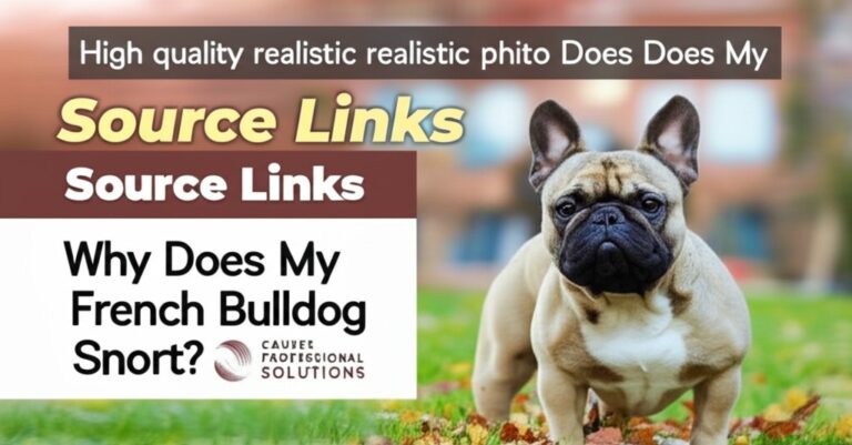 High quality realistic photo of Source Links related to Why Does My French Bulldog Snort? Causes & Solutions, professional quality, detailed, excellent lighting, clear composition