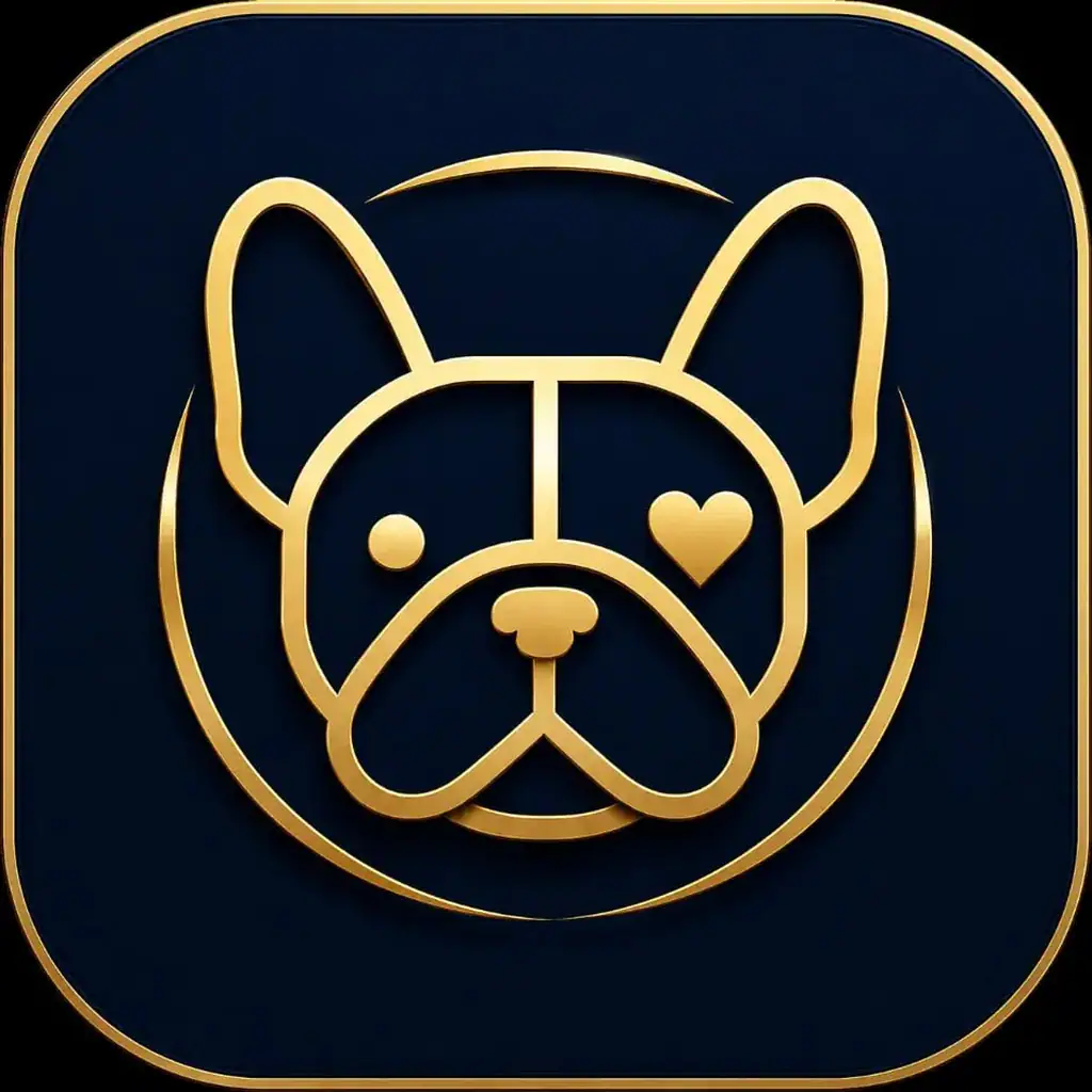 FrenchyFab French Bulldog gold icon logo